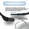 Lumintrail Long Coiled Bike Cable Lock 3/8 Inch (4, 6, 10, 15, 30ft), Weatherproof Locks for Kayak, Bike, Scooter, Paddleboard, Outdoor Equipment, Resettable Combination Lock Anti Theft Protection view 2