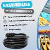 Lumintrail Long Coiled Bike Cable Lock 3/8 Inch (4, 6, 10, 15, 30ft), Weatherproof Locks for Kayak, Bike, Scooter, Paddleboard, Outdoor Equipment, Resettable Combination Lock Anti Theft Protection view 4