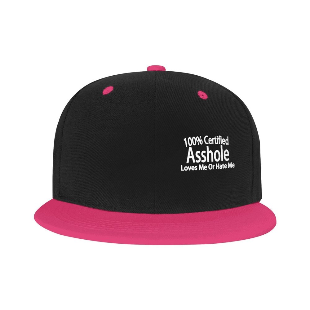 100% Certified Assholes Loves Me Or Hate Me Hat Flat Brim Baseball Cap Hip Hop Hat Trucker Dad Hats Pink