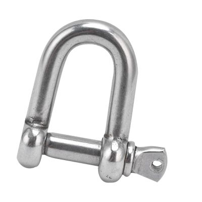 Mrisata D Shaped Anchor Shackle Stainless Steel D Shaped Bow Shackle Screw Pin Anchor Shackle Stainless Steel Dshaped Bow Shackle for Chains Outdoor Camping Survival Rope (M4)