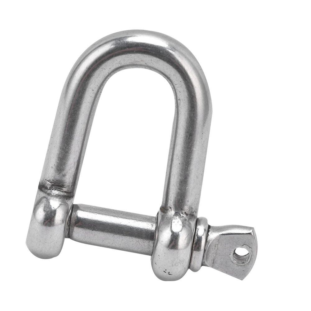 Mrisata D Shaped Anchor Shackle Stainless Steel D Shaped Bow Shackle Screw Pin Anchor Shackle Stainless Steel Dshaped Bow Shackle for Chains Outdoor Camping Survival Rope (M4)