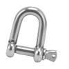 Mrisata D Shaped Anchor Shackle Stainless Steel D Shaped Bow Shackle Screw Pin Anchor Shackle Stainless Steel Dshaped Bow Shackle for Chains Outdoor Camping Survival Rope (M4) view 1