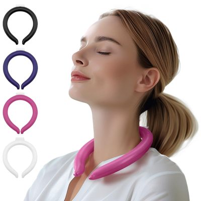 Magic Gel Neck Ring Coolers - Wearable Neck Cooling Ice Pack - Reusable Cool Body Cooler Tube - Cold Gel Wrap Ice Packs for Necks - Perfect for Athletes or Outdoor Workers - Pink