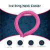 Magic Gel Neck Ring Coolers - Wearable Neck Cooling Ice Pack - Reusable Cool Body Cooler Tube - Cold Gel Wrap Ice Packs for Necks - Perfect for Athletes or Outdoor Workers - Pink view 3