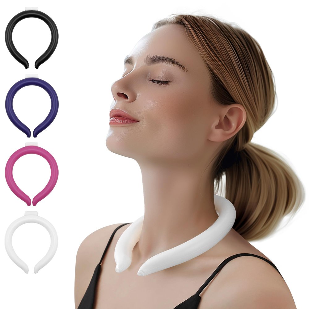 Magic Gel Neck Ring Coolers - Wearable Neck Cooling Ice Pack - Reusable Cool Body Cooler Tube - Cold Gel Wrap Ice Packs for Necks - Perfect for Athletes or Outdoor Workers - White