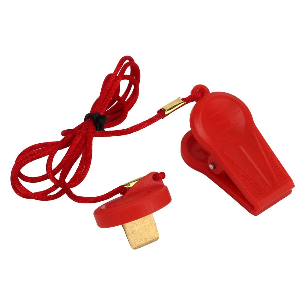 2PCS Running Machine Safety Switch Emergency Stop Magnet Treadmill Key with Circular Insert Red