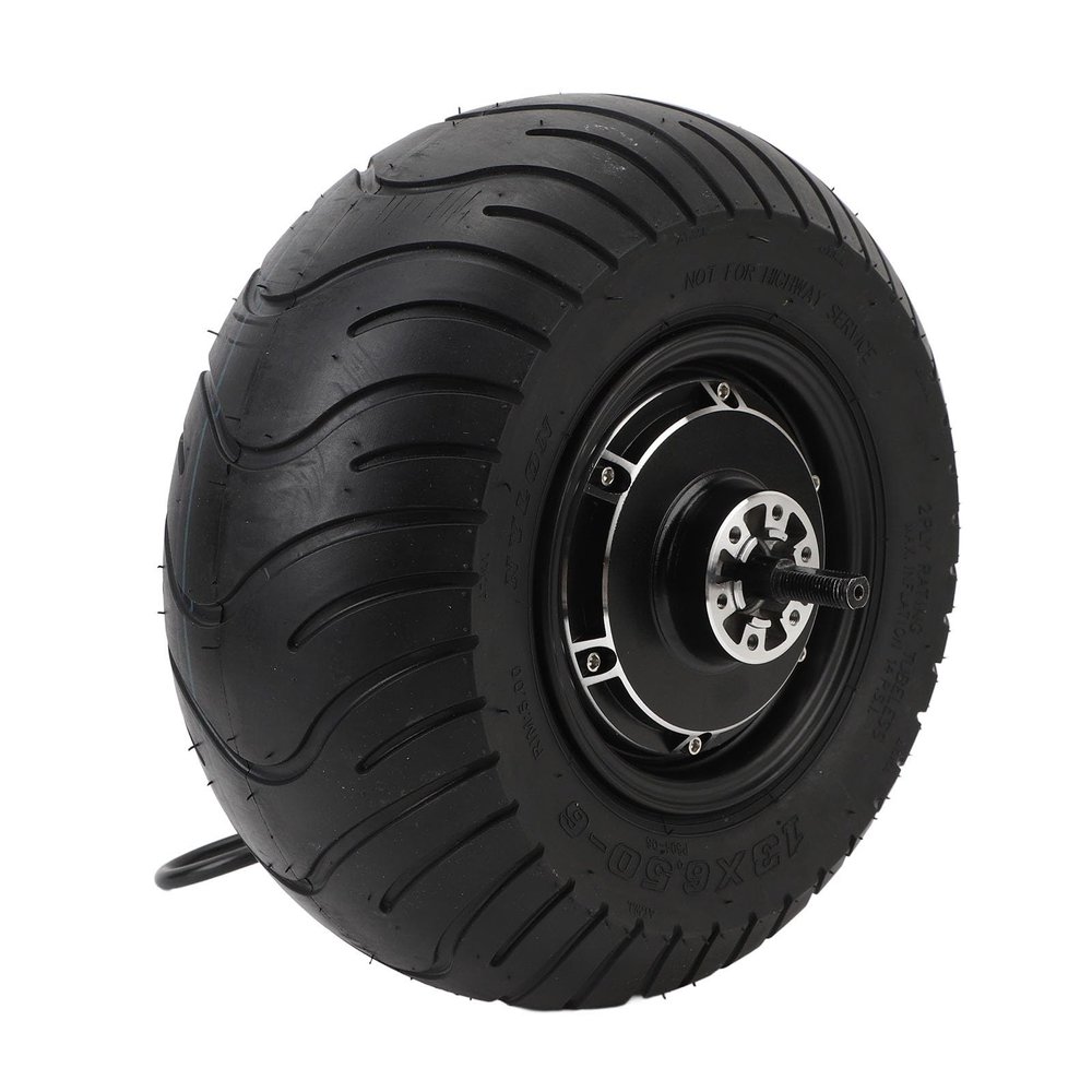 13in 48v-72v 1500-3500W Dual Hall Brushless DC Wheel Hub Motor with Vacuum Tire, Light and, Control, Quiet for Electric Motorcycle Scooter Unicycle