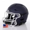 Riddell SpeedFlex Adult w/White SF-2EG-II Facemask + US Flag Decal (Matte Navy Helmet, Small Helmet) - Green Gridiron view 3