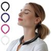 Magic Gel Neck Ring Coolers - Wearable Neck Cooling Ice Pack - Reusable Cool Body Cooler Tube - Cold Gel Wrap Ice Packs for Necks - Perfect for Athletes or Outdoor Workers - Black view 1
