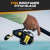 FINS Windtamer Pitch Black Braid Fishing Line - No-Fade, Round 4-End Braided Line for Bass Angling, Resists Wind Knots and Twisting, Non-Bleeding - Black - 15 lb - 300 Yds view 2