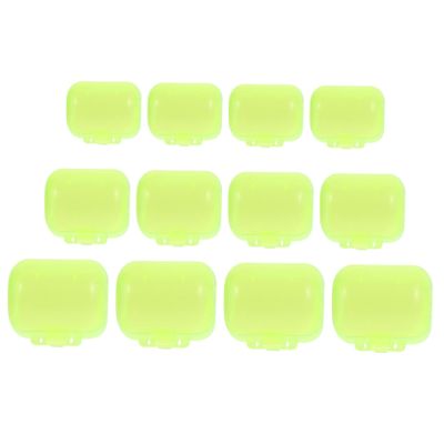 BESPORTBLE 12pcs Fishing Hook Covers Scratch Hook Bonnet Cap Fluorescent Yellow Large Medium Small for Fishing Gear Maintenance