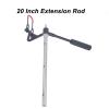 LiebeWH Alloy Steel Ice Fishing Drill Bit Extension Rod 20 Inch Length for Ice Fishing Drill with Handle and Electric Drill Connector, LiebeWHi13wfpohum view 3