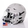 Riddell SpeedFlex Adult w/White SF-2EG-II Facemask + US Flag Decal (Light Grey Helmet, Small Helmet) - Green Gridiron view 3