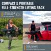Verse Agile Rack - Portable Multipurpose Squat Rack Bench Press Barbell Rack - Heavy Duty Holds Up To 700lbs - 2 Min Set Up - Folds for Easy Storage - Perfect for Home Gyms & Training Studios view 3