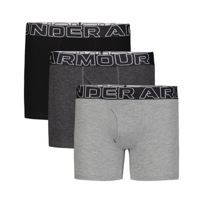Under Armour UA PERFORMANCE COTTON- SOLID 4, 3-Pack Performance Cotton-Steel, YS
