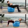 Fitvids Balance Ball with Inflatable Ring Base Kits, 65cm 26-inch Anti-Burst and Slip Resistant Exercise Yoga Chair for Home or Office Desk, Includes Air Pump, Blue view 2