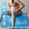 Fitvids Balance Ball with Inflatable Ring Base Kits, 65cm 26-inch Anti-Burst and Slip Resistant Exercise Yoga Chair for Home or Office Desk, Includes Air Pump, Blue view 3