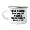 Surprise Single mom 12oz Camping Mug, A big thanks for being there whenever, Unique Gifts for Mom from Son, Birthday Unique Gifts view 1