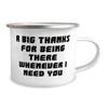 Surprise Single mom 12oz Camping Mug, A big thanks for being there whenever, Unique Gifts for Mom from Son, Birthday Unique Gifts view 2
