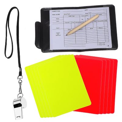 HOOTNEE Referee Necessity Soccer Yellow Red Cards Kit Match Referee Accessory for Football Basketball Volleyball Games