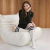 COUVER Women Cotton Tube 3 Stripes Activewear Knee-High Socks, Women Shoe Size 5-9, 1 Pair, White Black view 3