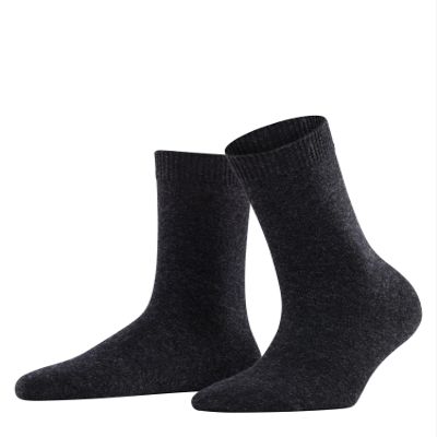 FALKE Women's Cozy Wool Socks, Anthracite, S-M