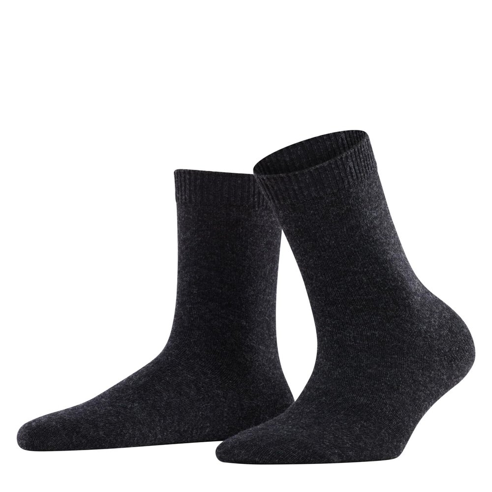 FALKE Women's Cozy Wool Socks, Anthracite, S-M
