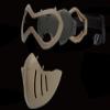 Evike Airsoft - 6mmProShop - Slipstream - Goggle and Lower Face Shield Face Mask (Color: White Frame/Orange Lens) view 3