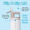 GROSCHE Alpine Flip n' Sip 20 oz Insulated Water Bottle - Stainless Steel, Leakproof Flask with Straw - Perfect for Gym, Travel & Outdoor Use - Keeps Water Cold up to 60 hrs - Cream White view 2