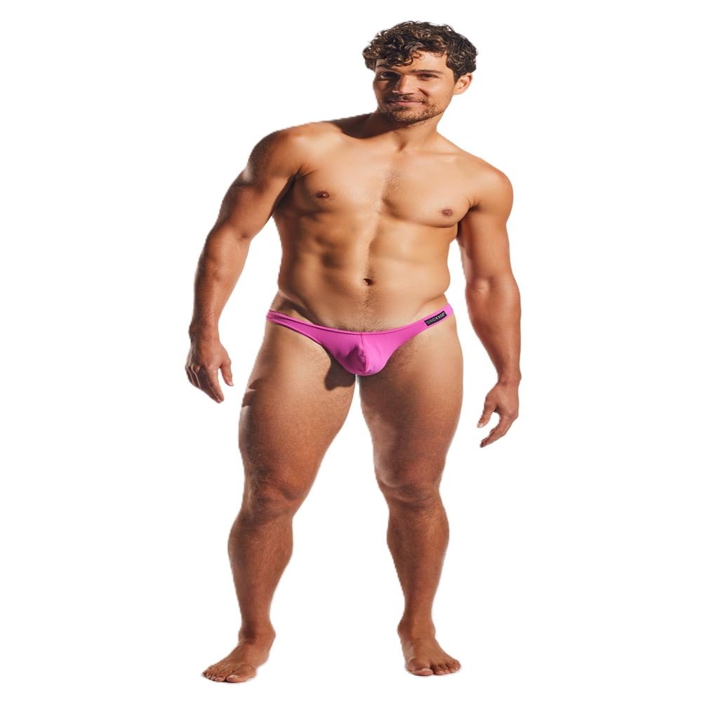 Cocksox Men's Underwear Enhancing Pouch Thong CX05LUX (Fuchsia, Large)