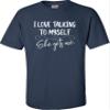 5X-Large Navy Blue Mens I Love Talking to Myself She Gets Me Funny T-Shirt view 2