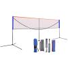 LLXBFNMC Portable Badminton Net 10/14/17/20ft with Stand, Stabilize Pickleball Net Set with Storage Bag, for Indoor Outdoor (Size : 6.1m/20ft) view 1