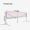 LLXBFNMC Portable Badminton Net 10/14/17/20ft with Stand, Stabilize Pickleball Net Set with Storage Bag, for Indoor Outdoor (Size : 6.1m/20ft) view 3