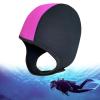 QSTDGVPW Premium Neoprene Diving Hood for, Black Rose Red view 2