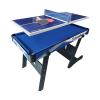 Indoor Game Table, 2-in-1 Folding Pool Table and Ping Pong Table with Accessories, Easy to Install, Space Saving, Ultimate Entertainment for Friends and Family! view 1