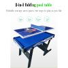 Indoor Game Table, 2-in-1 Folding Pool Table and Ping Pong Table with Accessories, Easy to Install, Space Saving, Ultimate Entertainment for Friends and Family! view 2