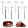 Screw in Tent Stakes - Ground Anchors Screw in, Drillable Tent Stakes Heavy Duty Tent Pegs Camping Stake, Screw in Tree Stake Glow in The Dark Tent Stakes for Outdoor Camping (16, 200MM_White) view 1