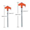Screw in Tent Stakes - Ground Anchors Screw in, Drillable Tent Stakes Heavy Duty Tent Pegs Camping Stake, Screw in Tree Stake Glow in The Dark Tent Stakes for Outdoor Camping (16, 200MM_White) view 2