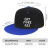 Eat More Ass Hat Flat Brim Baseball Cap Hip Hop Hat Trucker Dad Hats Blue view 2