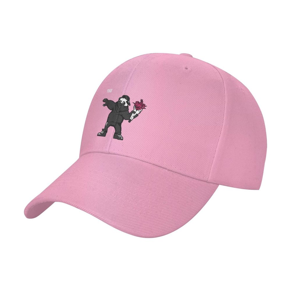 Adjustable Panda with Flowers in Hand Baseball Caps for Men Women Hat Truck Driver Hats Funny Baseball Cap Pink
