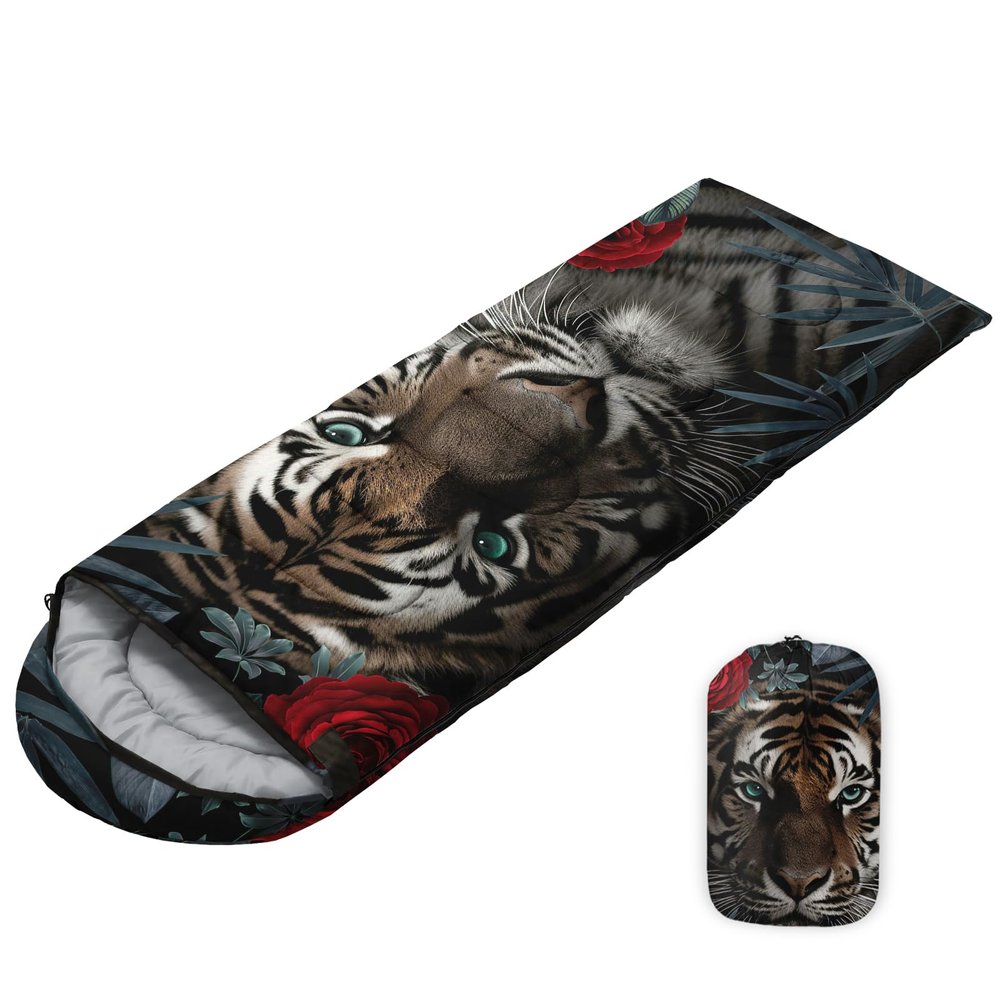 Sleeping Bags for Adults Youth Kids,3D Printing Camping Sleeping Bag for Girls Boys Lightweight Waterproof Cold/Warm Weather Sleeping Bag for 3 Seasons