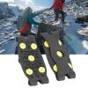 Leapiture 1 Pair 5 Toothed Crampons Boots Slip on Ice Spikes Outdoor Spring Claw Non Slip Ski Ice Shoes Cover Accessory for Ice Climbing Winter Outdoor Activities view 2