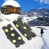Leapiture 1 Pair 5 Toothed Crampons Boots Slip on Ice Spikes Outdoor Spring Claw Non Slip Ski Ice Shoes Cover Accessory for Ice Climbing Winter Outdoor Activities view 4