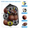 BROTOU Extra Large Sports Ball Bag Mesh, Basketball Bags Team Balls, Adjustable Shoulder Strap, Ball Bags for Holding Soccer, Football, Volleyball, Swimming Gear (30 x 40) (5PCS) view 2