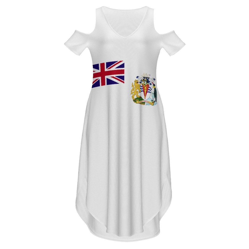 Women's Dresses Dress British Antarctic Territory Flag Casual Fashion Summer Dresses L