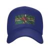 Adjustable Silk Style Flag of Dominica Baseball Caps for Men Women Hat Truck Driver Hats Funny Baseball Cap Blue view 4