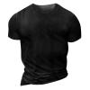 Ymosrh Shirts for Men, Graphic Tees Print T Shirts Round Neck Summer Short Sleeve Tee Tops Workout Shirts Men Casual Blank Shirts Mens Tshirts Fashion T-2024 T Shirts Workout (L, Black) view 3