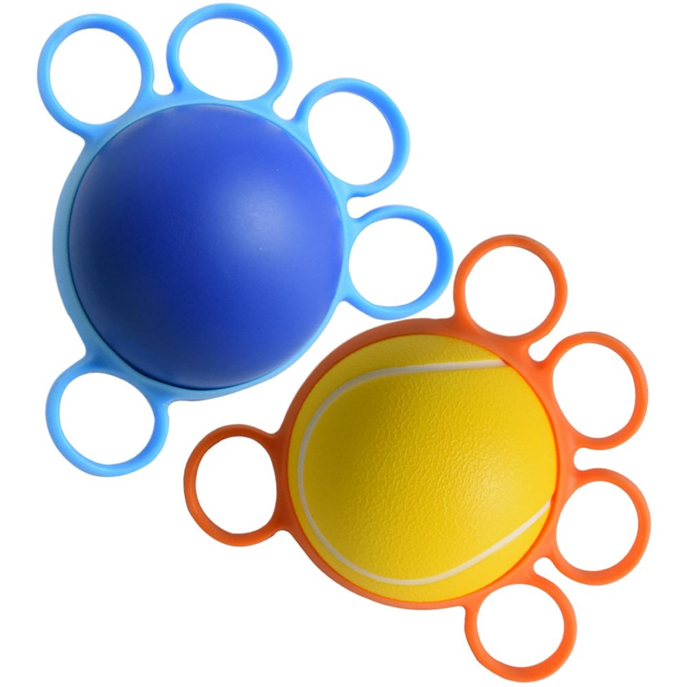 Squeeze Balls for Hand Therapy 2Pcs 10lb/25lb PU 2.8in Hand Exercise Balls with Silicone Grip Stress Relief Grip Strengthening Hand Exerciser for Elderly Squeeze Balls for Hand Therapy