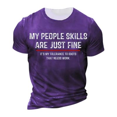 Ymosrh Mens Fashion Graphic T-Shirts, Casual Letter Print Short Sleeve Tshirt Tees Big and Tall Shirts T Casual Funny T Shirts Beach Shirts for Men T Shirts Crewneck Shirts Tees (5XL, Purple)