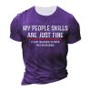 Ymosrh Mens Fashion Graphic T-Shirts, Casual Letter Print Short Sleeve Tshirt Tees Big and Tall Shirts T Casual Funny T Shirts Beach Shirts for Men T Shirts Crewneck Shirts Tees (5XL, Purple) view 1